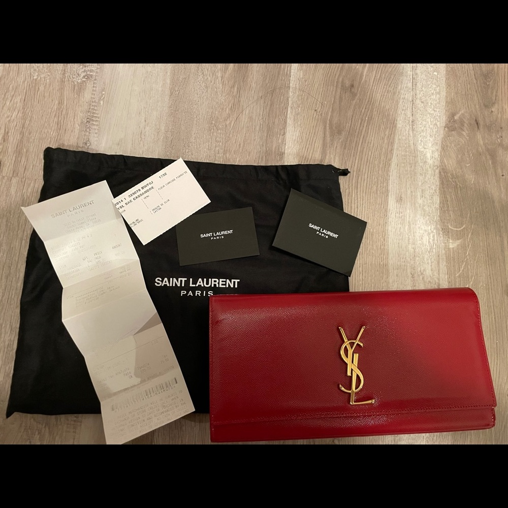 Red YSL clutch